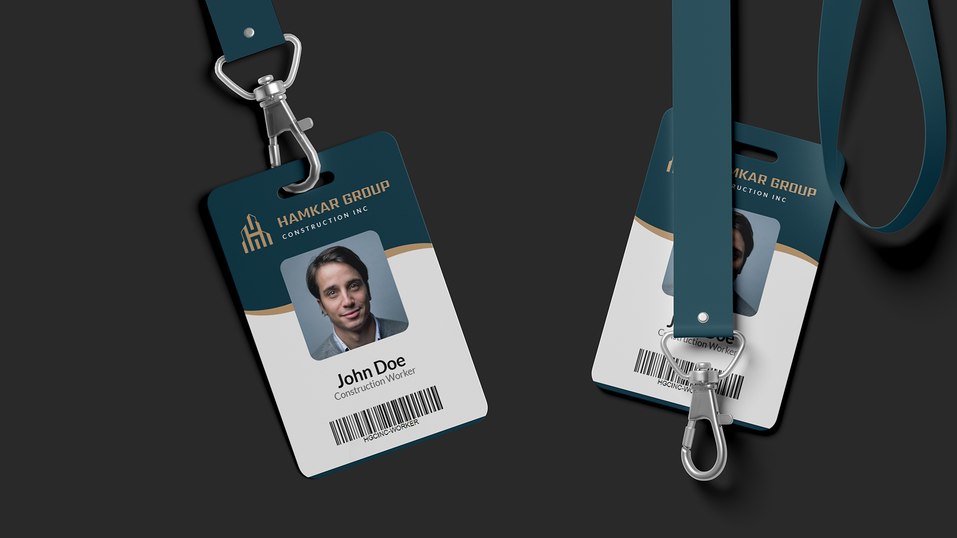 Hamkar Group Construction Inc - ID Card Design Mockup